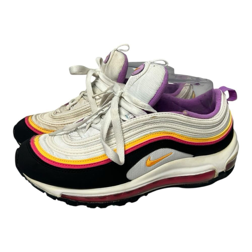 Nike Air Max 97 White Multi Shoes Sneakers DM8353-100 Youth 6 Y